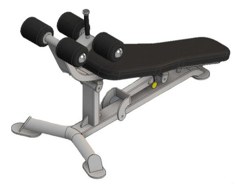 Decofinder Gym Machine Plan - Adjustable Abdominal Bench 0