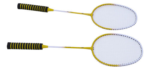 Conjunto De Raquetes De Badminton Amarelo Professional Alloy 3