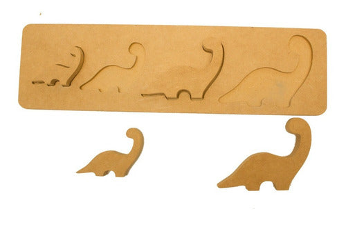 Puntitos Carpintería Pack of 5 Animal Puzzle Toys - Dino, Cat, Elephant in MDF 0