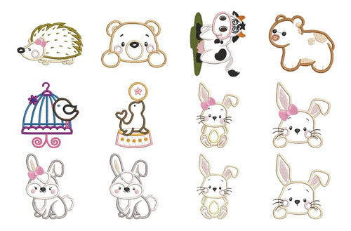 78 Embroidery Machine Animal Applique Designs + Gift 2