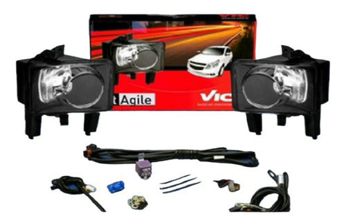 Kit Faros Camineros Chevrolet Agile 2009/2013 Lamp. H3 Vic 0