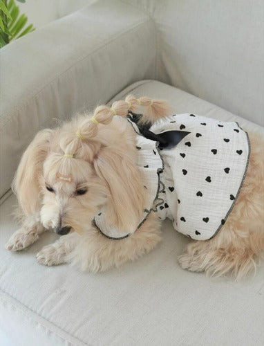 Vestido De Mascota Con Estampado De Corazón. 2