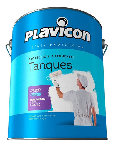 Plavicon Tanques Impermeabilizante Pintura Sobre Humedo 4l 0