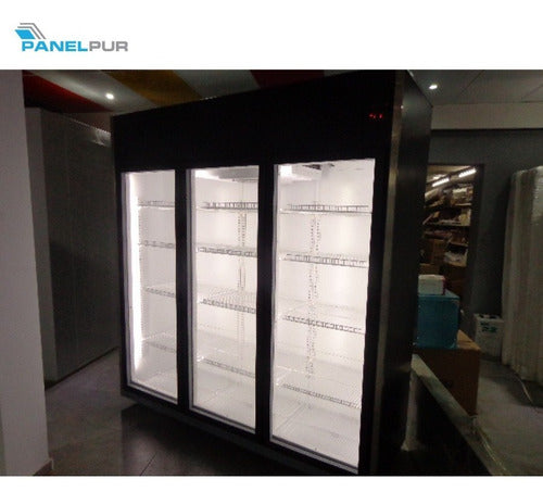 Mini Cooler Refrigeration Chamber with Racks and Glass Doors 5