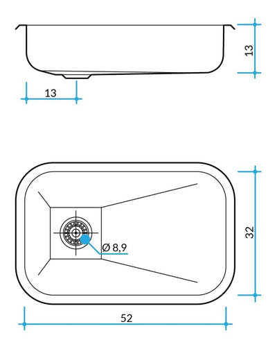 Johnson Stainless Steel Kitchen Sink ZZ52B Simple Bowl Polished Standard 430 2