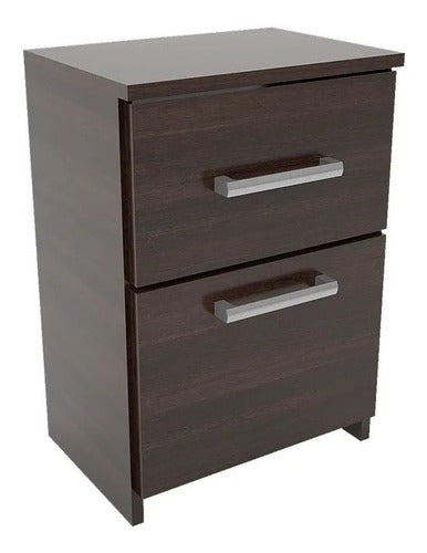 Muebles Orlandi Modern Nightstand Table 1 Drawer 1 Door Pack x2 Loft 1