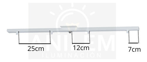 Display Plate for Pendant with 4 Lights White 890x35x17 1