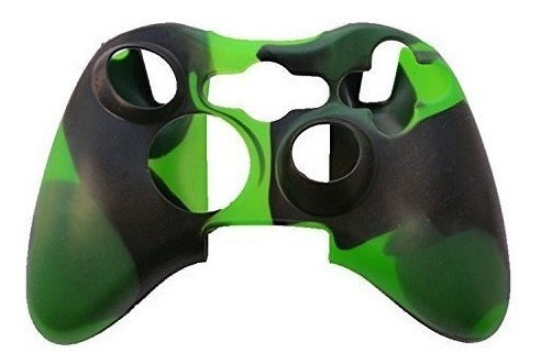 Funda Protector Silicona Joystick Xbox 360 Verde Camuflado 1