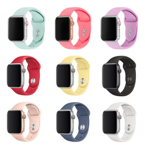 Silicone Mesh Band Compatible for Smartwatch 38 40 42 44 mm 4