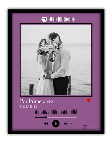 Personalized Gift Couple's Anniversary Spotify Frame 30x40 1