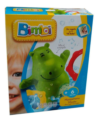 Bimbi Whistling Hippo With 2 Rings Ploppy 156140 0