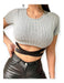 Divinas Reylav Crop O Top D Morley With Shiny Crossed Straps 4