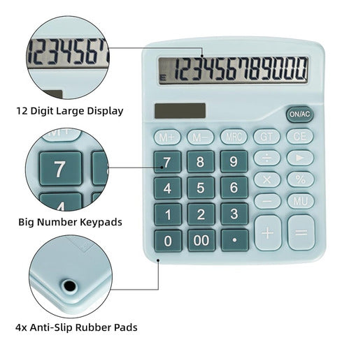 Noamus 4 Pack Calculadoras De Escritorio De Mano, Batería So 1