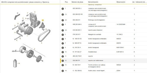 Polea Para Tensor De Correa Poly-v Vw Passat 1.8 / 1.9 Tdi 1