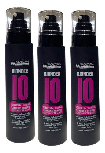 Wpro Wonder 10 Tratamiento Nutritivo Efectos Hair Therapy 3 Unid 0