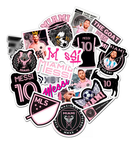 X15 Stikers 7cm Pegotines Autoadhesivos Inter Miami Messi 0