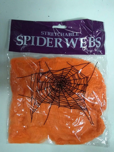 Orange Spider Web Halloween Decoration Party Supply StasioRES 1