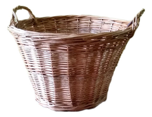 Villa Pacífico Wicker Wood Basket 60cm 0