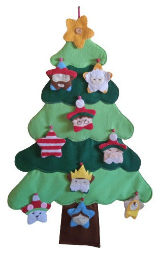 Árbol De Navidad Artesanal De Fieltro 0