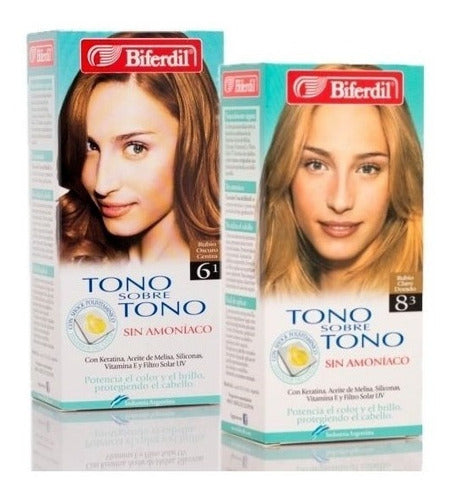 Biferdil Tono Sobre Tono Hair Dye Kit - Pack of 3, Ammonia-Free, Vegan 6