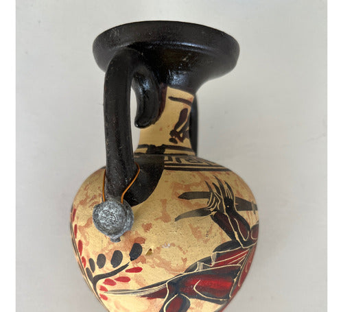 Hand-Painted Greek Ceramic Vase 0