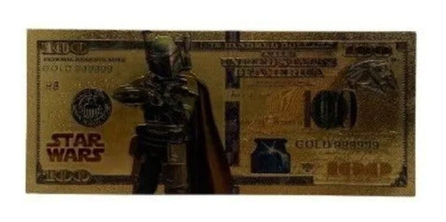 Billete Plata 100 Dolares De Coleccion Star Wars Boba Fett 0