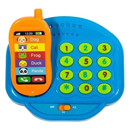 Playking Mini Telefono Didactico Numeros Sonidos Celular Bebe 0