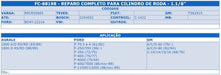 Reparo Completo Cilindro Roda 1.1/8pol - Ford (diversos) / Gm (diversos) /  Agrale A/d 1600 Rs/rd 1800 D Rs/rd 1