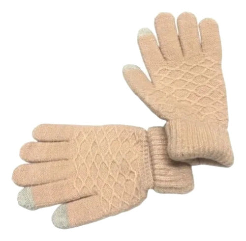 Women's Textured Touch Screen Acrylic Chenille Gloves Su22358 Maple Fast Shipping 2