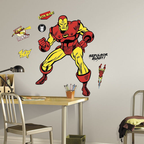 RoomMates Classic Iron Man Comic Peel And Stick - Adhesivos 0