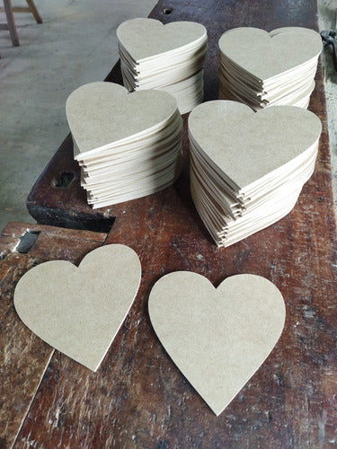 Pack 6 Corazones En Mdf Miden 16 Cm Para Decorar Pintar 6