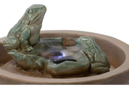 Foreside Home And Garden Multicolor Ceramic Frog Fuente De A 2