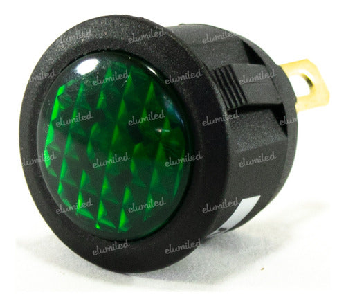 Elumiled Indicator LED 12V Round 20mm Green 1