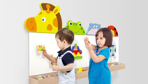 Lala Didáctico Magnetic Wall Board with Wooden Drawer Educational 3