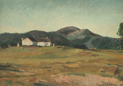 Carmelo De Arzadun - Sierras Y Casa - 1943- Lámina 45x30 Cm. 1