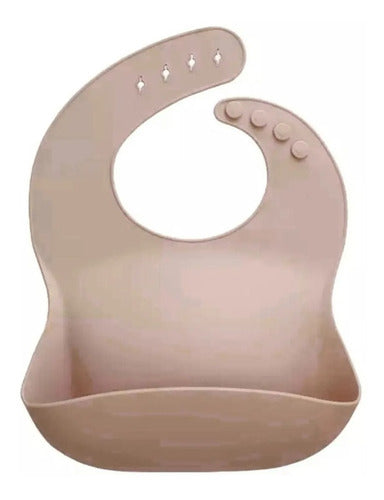 Waterproof Silicone Bib with Containment Pocket for Babies 43