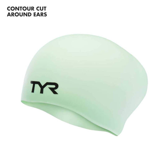 TYR Silicone Swimming Cap Mint 3