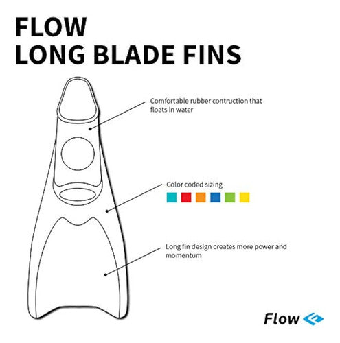 Aletas Flotantes Largas Flow Para Entrenamiento De 3