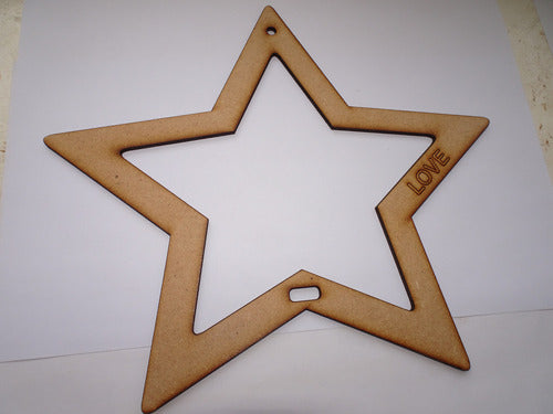 Estrella Calada Atrapasueños Mdf 30 Cm Con Grabado 2