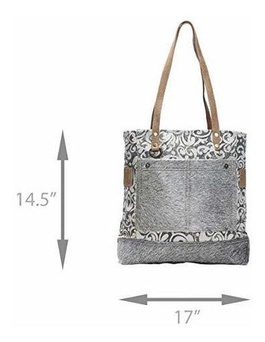 Myra Bag Women's Tote Bags El Gitano Recycled Canvas and Genuine Leather 4