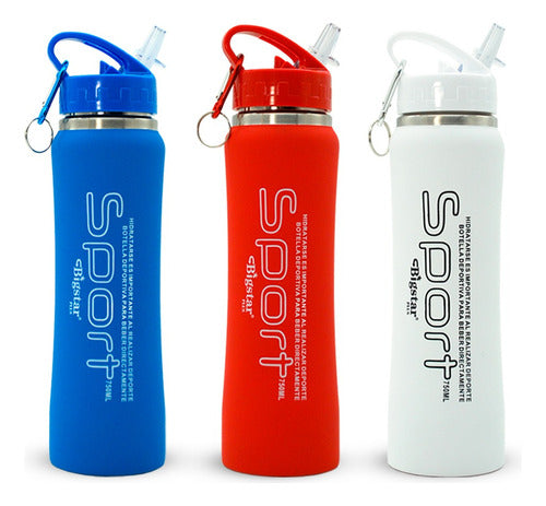 Sport Thermal Sports Bottle Insulated Stainless Steel Rubberized 750 Ml 0