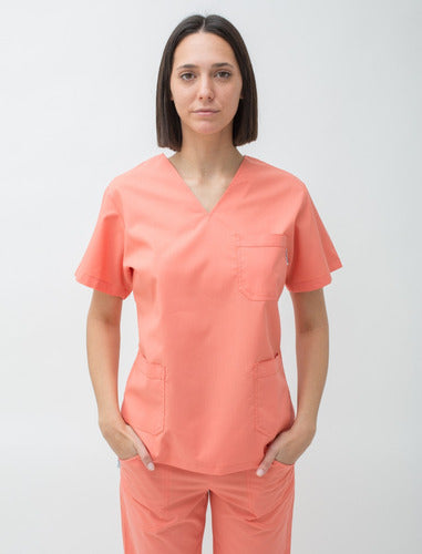 Suedy Medical Uniform V-Neck Set in Arciel Fabric 115