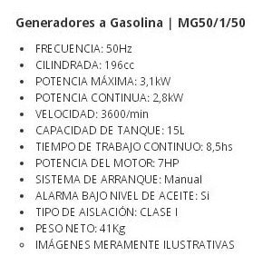 Energy Generador A Nafta 3100w Usado Funcionado 3 Meses G 1