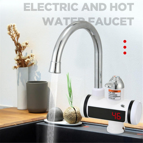 Electric Countertop LED Faucet with Safety Thermal Plug 5
