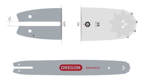 Oregon Chainsaw Bar and Chain MS 170 - 35cm Long Tooth 2