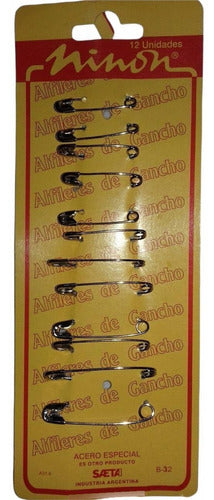 Ninon Small Assorted Safety Pins X 12 Units 0