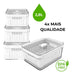 Kit 4 Organizadores Geladeira Clear Fresh 2,8 Conjunto Tampa 1