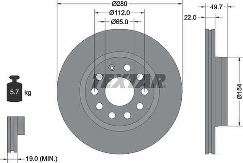 Juego Discos De Freno Volkswagen Golf 03/17 1