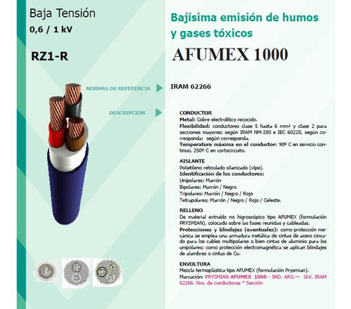 Underground Copper Cable 3x4 AFUMEX 1000 Prysmian 3