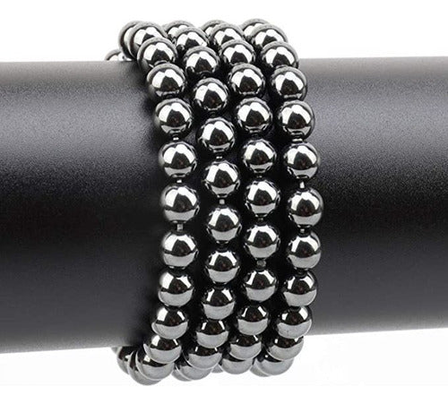 LPBeads Loose Beads 0.315 Inches/8mm Natural Stone Hematite 3